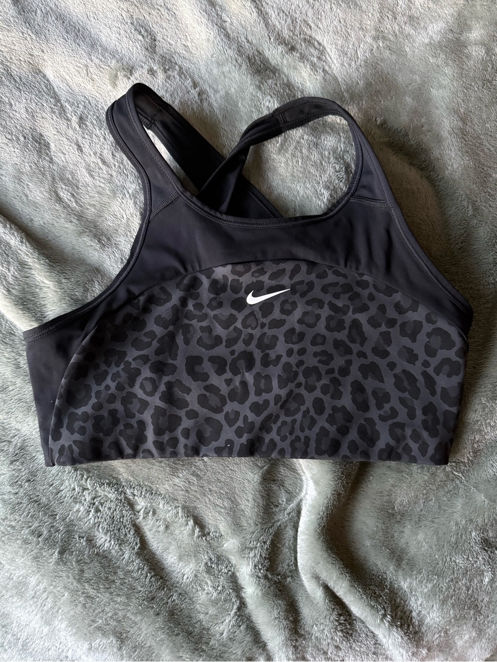 Nike Women's Black Leopard Print Sports Bra